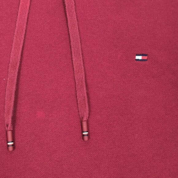 Tommy Hilfiger Red Hoodie Sweatshirt Pullover Fleece Hooded Mens Size Medium - Picture 4 of 13